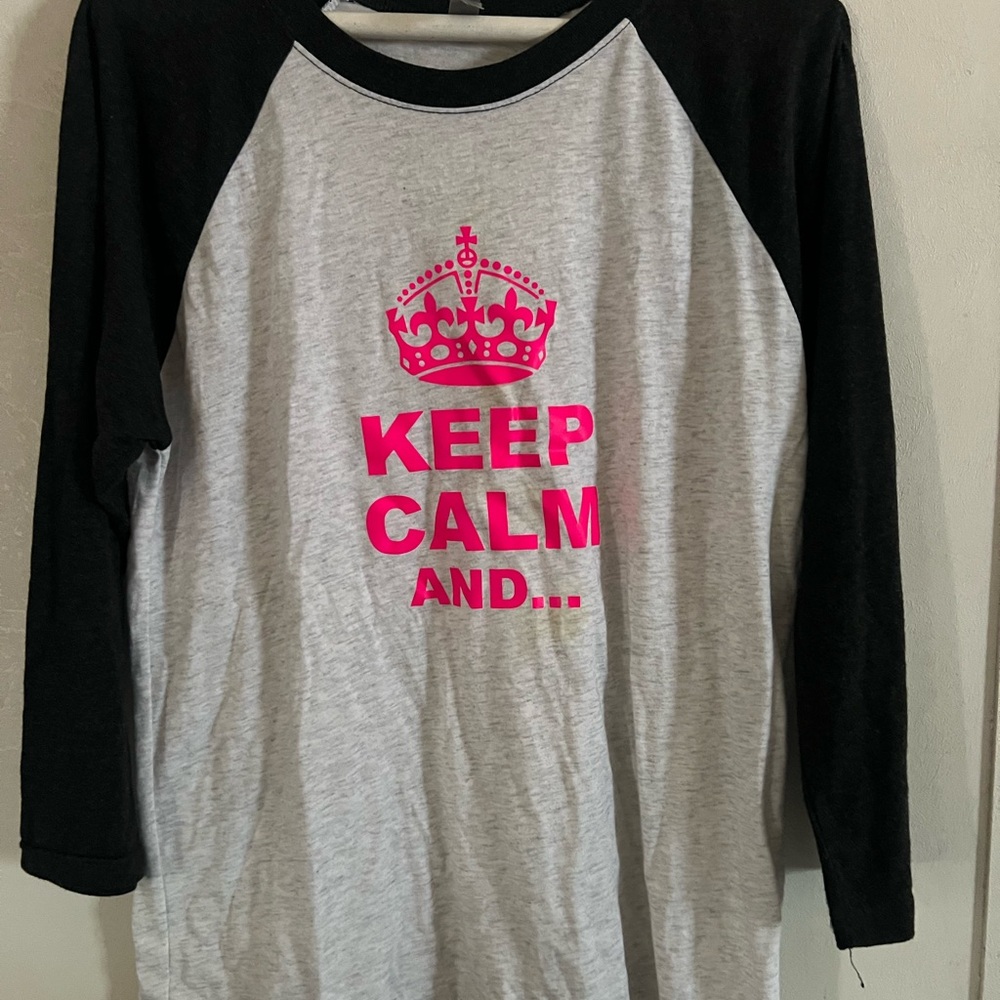 Black and Gray Kids Raglan Shirt